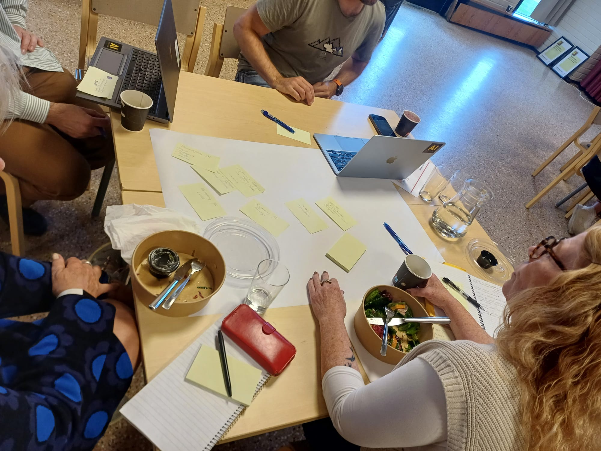 Deltagare samlas kring resultat och erfarenheter från ett test